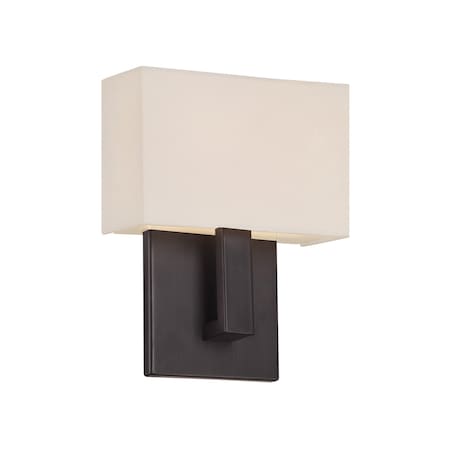 Manhattan 7in LED Fabric Wall Sconce 2700K In Brushed Bronze